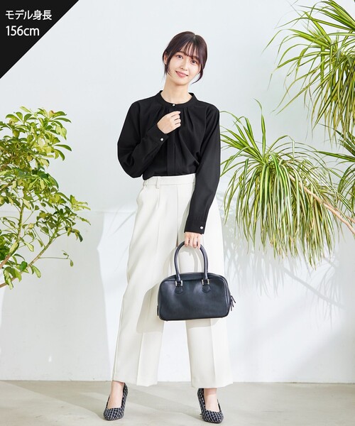【セール】【新色追加・洗える】センタープレスワイドパンツ（その他パンツ）｜Tiaclasse（ティアクラッセ）