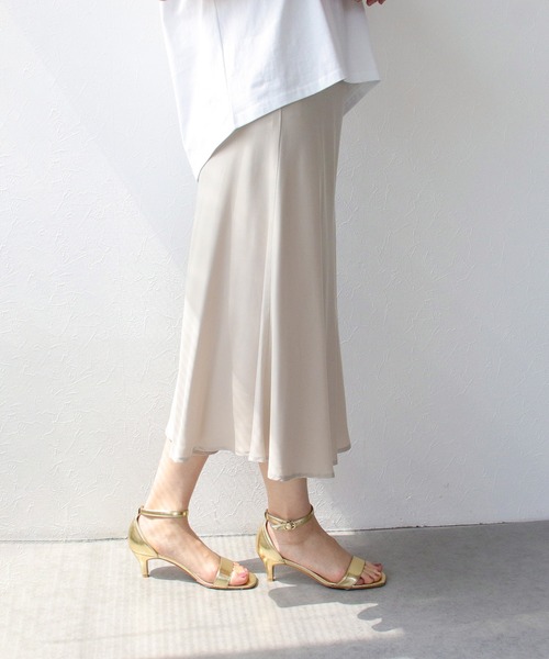 Three Four Time(スリーフォータイム)の「<接触冷感>キュプラマーメイドスカート(スカート・レディース・ブルー/ブラック/ベージュ/オレンジ・FREE)」の22枚目の写真