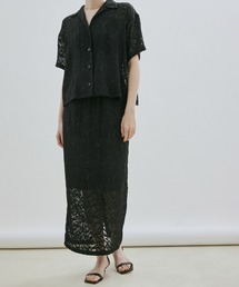 SALON adam et rope' | 【セットアップ対応】シアージャガードレースタイトスカート(スカート)