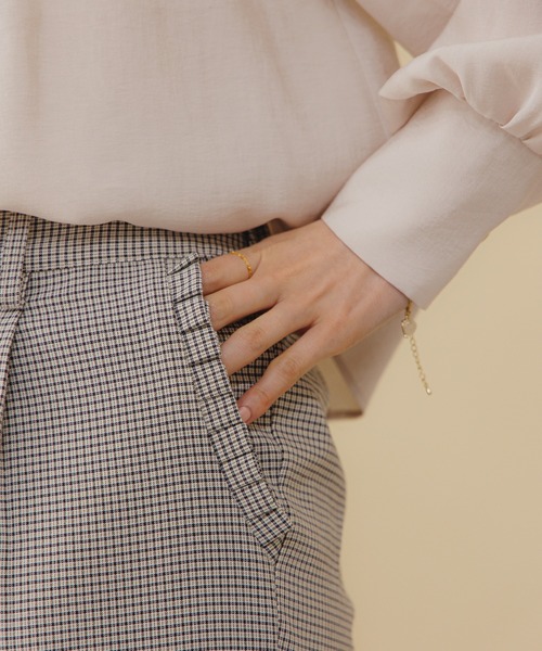 flower（フラワー）の「スパークルチェックパンツ（その他パンツ・レディース・ブラック/イエロー・FREE）」の8枚目の写真