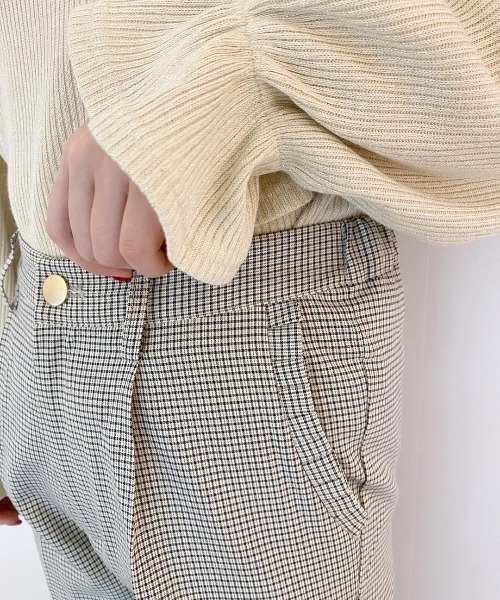 flower（フラワー）の「スパークルチェックパンツ（その他パンツ・レディース・ブラック/イエロー・FREE）」の6枚目の写真