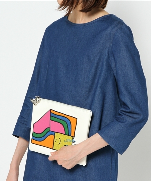 SLY(スライ)の「MARK GONZALES×SLY MINI CLUTCH(ショルダーバッグ・レディース・ブラック/ホワイト・FREE)」の12枚目の写真