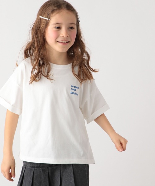 GLOBAL WORK（グローバルワーク）の「ヘビロッTEE／ワイド半袖/162622（Tシャツ/カットソー・キッズ・ダークグレー/ホワイト系その他2/ホワイト/ホワイト系その他3/オフホワイト/グリーン/ホワイト系その他・150cm/120cm/110cm/140cm/160cm/100cm/130cm）」の4枚目の写真