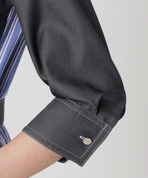 LOVELESS(ラブレス)の「デニムライクブロッキングシャツドレス(シャツワンピース・レディース・ネイビー・34/36)」の6枚目の写真