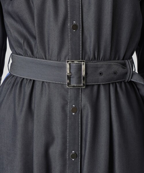 LOVELESS(ラブレス)の「デニムライクブロッキングシャツドレス(シャツワンピース・レディース・ネイビー・34/36)」の8枚目の写真