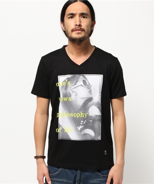 VENCEEXCHANGE(ヴァンスエクスチェンジ)の「レディーフォトプリント半袖Tシャツ(Tシャツ/カットソー・メンズ・オフホワイト/ブラック・SMALL/LARGE/MEDIUM)」の3枚目の写真