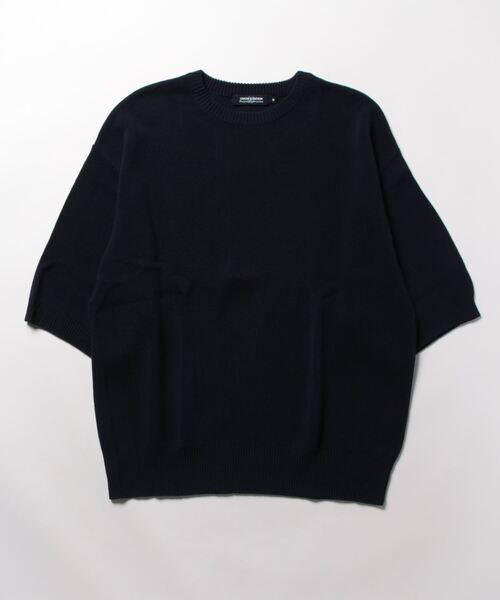 UNION STATION（ユニオンステーション）の「5分袖 ニットTシャツ /ウォッシャブル（ニット/セーター・メンズ・レッド/ネイビー/キャメル・L/M/S）」の2枚目の写真