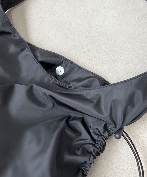 chuclla（チュクラ）の「ダブルコード ギャザーショルダートート cha23s008（ショルダーバッグ・レディース・ブラック・FREE）」の10枚目の写真