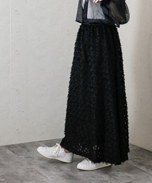 Per sist ence/パーシエンス　フリンジジャガードギャザースカート