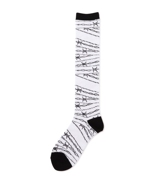 TENBOX(テンボックス)の「MANASTASH×TENBOX(マナスタッシュ×テンボックス) SOX ソックス(ソックス/靴下・メンズ・ブラック/ホワイト・F)」の1枚目の写真