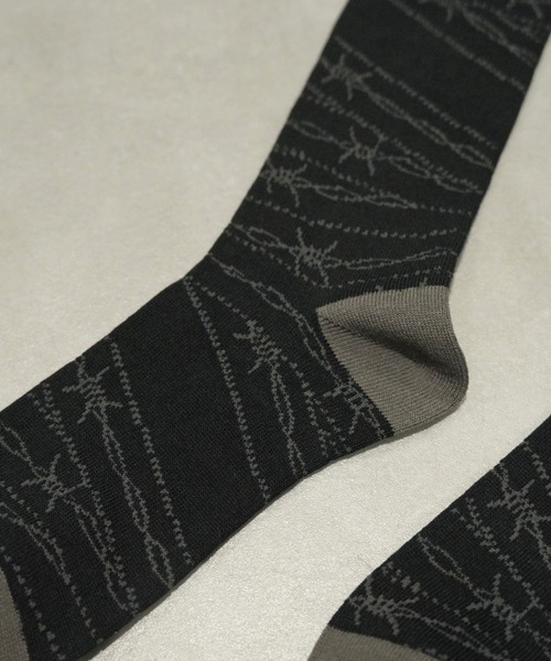 TENBOX(テンボックス)の「MANASTASH×TENBOX(マナスタッシュ×テンボックス) SOX ソックス(ソックス/靴下・メンズ・ブラック/ホワイト・F)」の5枚目の写真