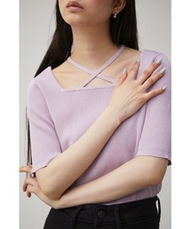STRING DESIGN KNIT TOPS/ストリングデザインニットトップス