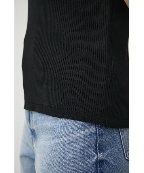AZUL by moussy(アズールバイマウジー)の「STRING DESIGN KNIT TOPS/ストリングデザインニットトップス(ニット/セーター・レディース・ブラック/オレンジ/ライトパープル・SMALL/MEDIUM)」の5枚目の写真