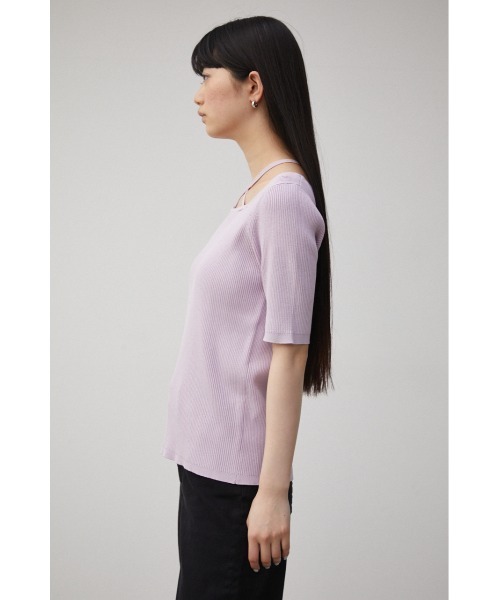 AZUL by moussy(アズールバイマウジー)の「STRING DESIGN KNIT TOPS/ストリングデザインニットトップス(ニット/セーター・レディース・ブラック/オレンジ/ライトパープル・SMALL/MEDIUM)」の17枚目の写真
