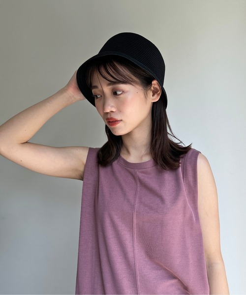 Chez toi(シェトワ)の「ウォッシャブルバケットハット(ハット・レディース・ブラック/ベージュ・FREE)」の6枚目の写真