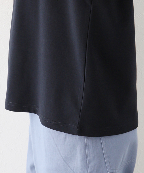 Simplicite（サンプリシテ）の「フレンチスリーブロゴTシャツ（Tシャツ/カットソー・レディース・ホワイト/アイボリー/ネイビー・FREE）」の5枚目の写真