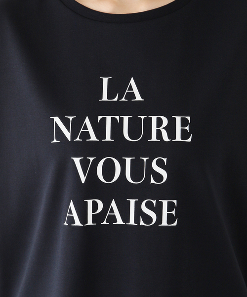 Simplicite（サンプリシテ）の「フレンチスリーブロゴTシャツ（Tシャツ/カットソー・レディース・ホワイト/アイボリー/ネイビー・FREE）」の8枚目の写真