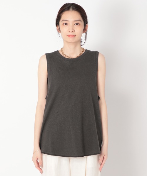 BABYLONE（バビロン）の「BIGアームホールカットソー（Tシャツ/カットソー・レディース・ダークグレー/オフホワイト・フリー）」の10枚目の写真