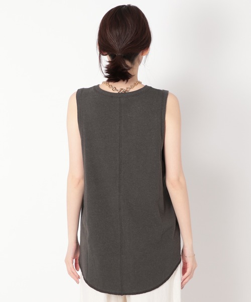 BABYLONE（バビロン）の「BIGアームホールカットソー（Tシャツ/カットソー・レディース・ダークグレー/オフホワイト・フリー）」の13枚目の写真