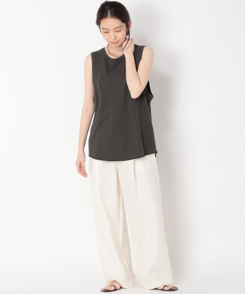 BABYLONE（バビロン）の「BIGアームホールカットソー（Tシャツ/カットソー・レディース・ダークグレー/オフホワイト・フリー）」の3枚目の写真