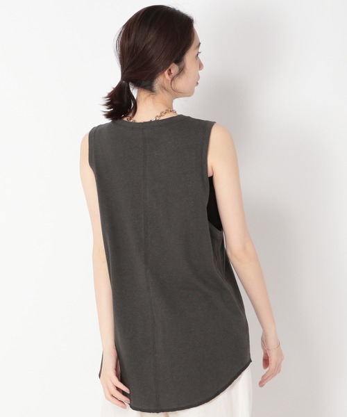 BABYLONE（バビロン）の「BIGアームホールカットソー（Tシャツ/カットソー・レディース・ダークグレー/オフホワイト・フリー）」の11枚目の写真