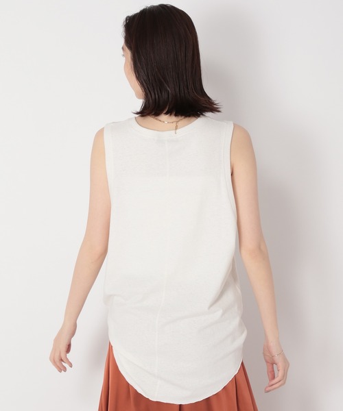 BABYLONE（バビロン）の「BIGアームホールカットソー（Tシャツ/カットソー・レディース・ダークグレー/オフホワイト・フリー）」の5枚目の写真