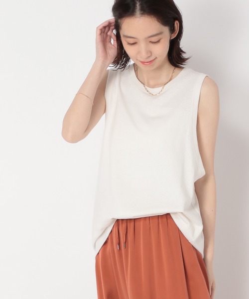 BABYLONE（バビロン）の「BIGアームホールカットソー（Tシャツ/カットソー・レディース・ダークグレー/オフホワイト・フリー）」の22枚目の写真