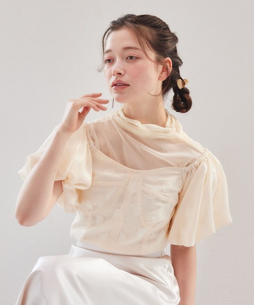 pomiii（ポミー）の「シフォンコルセットブラウス（シャツ/ブラウス・レディース・ピンク/アイボリー・FREE）」の14枚目の写真