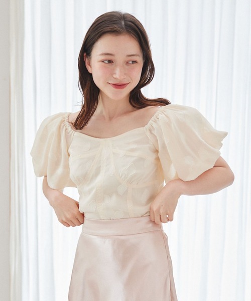 pomiii（ポミー）の「シフォンコルセットブラウス（シャツ/ブラウス・レディース・ピンク/アイボリー・FREE）」の6枚目の写真