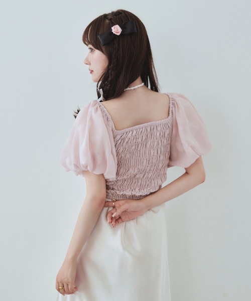 pomiii（ポミー）の「シフォンコルセットブラウス（シャツ/ブラウス・レディース・ピンク/アイボリー・FREE）」の20枚目の写真