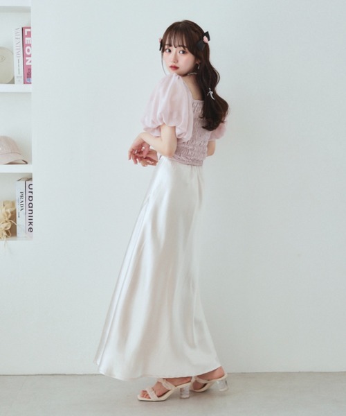 pomiii（ポミー）の「シフォンコルセットブラウス（シャツ/ブラウス・レディース・ピンク/アイボリー・FREE）」の21枚目の写真