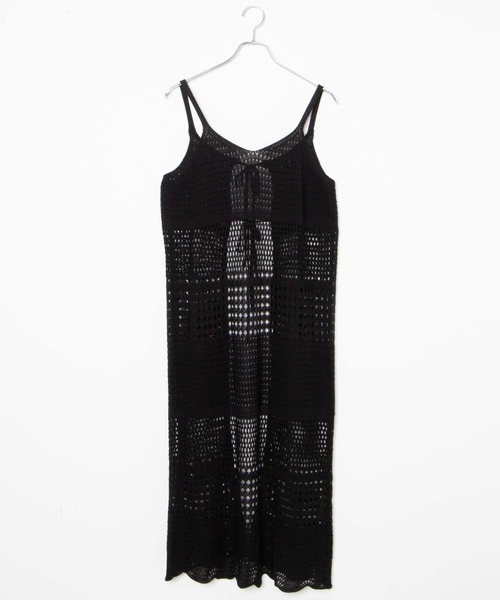 WEGO（ウィゴー）の「WEGO/2WAYクロシェロングジレ（ワンピース・レディース・ブラック/ホワイト・FREE）」の16枚目の写真