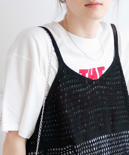 WEGO（ウィゴー）の「WEGO/2WAYクロシェロングジレ（ワンピース・レディース・ブラック/ホワイト・FREE）」の20枚目の写真