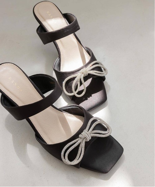 セール】ビジューリボンミュールサンダル（サンダル）｜RANDA（ランダ  