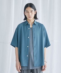 PUBLIC TOKYO | サテンライクトロミシルキーRelaxシャツ S/S(シャツ/ブラウス)