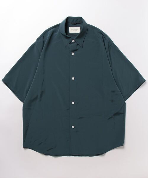 PUBLIC TOKYO（パブリックトウキョウ）の「サテンライクトロミシルキーRelaxシャツ S/S（シャツ/ブラウス・メンズ・ホワイト/ブラック/ダークグレー/グリーン・1/2）」の20枚目の写真