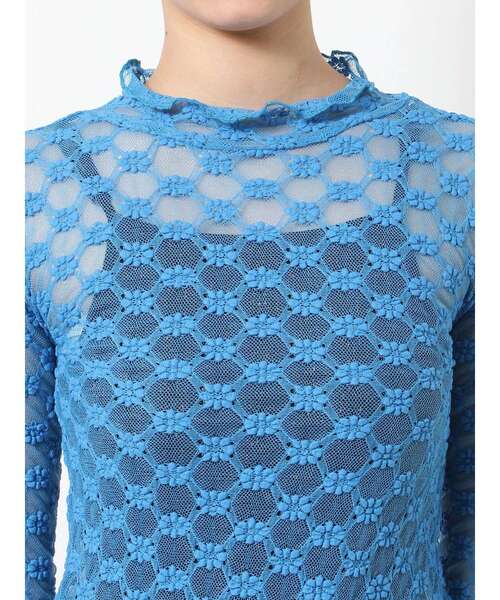 jouetie（ジュエティ）の「カラーレースフィットトップス（Tシャツ/カットソー・レディース・ブラック/オフホワイト/ピンク/イエロー/ブルー・MEDIUM）」の16枚目の写真