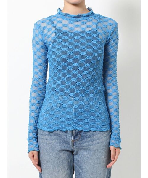 jouetie（ジュエティ）の「カラーレースフィットトップス（Tシャツ/カットソー・レディース・ブラック/オフホワイト/ピンク/イエロー/ブルー・MEDIUM）」の19枚目の写真