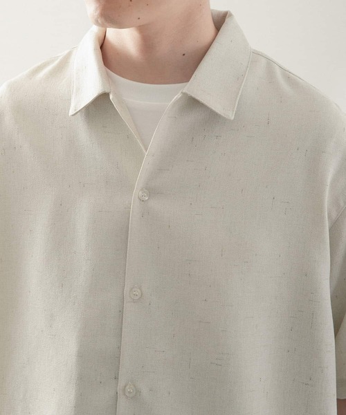 ITEMS URBANRESEARCH（アイテムズ アーバンリサーチ）の「リネンライク ショートスリーブ ネップシャツ（シャツ/ブラウス・メンズ・グリーン/ブルー/ブラック/アイボリー・LARGE/MEDIUM）」の14枚目の写真