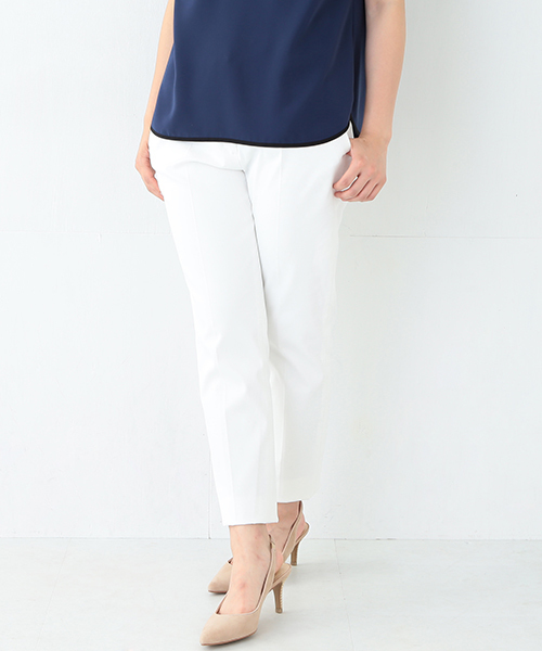 Demi-Luxe BEAMS（デミルクス ビームス）の「Demi-Luxe BEAMS / オックスフォード クロップド パンツ（その他パンツ・レディース・オフホワイト/ブラック/ベージュ・40/36/38）」の2枚目の写真