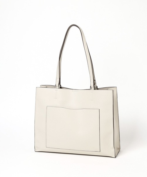 LEPSIM(レプシィム)の「フェイクレザー2WAY A4トートバッグ 960962(トートバッグ・レディース・アイボリー/ブラック・ONE SIZE)」の7枚目の写真