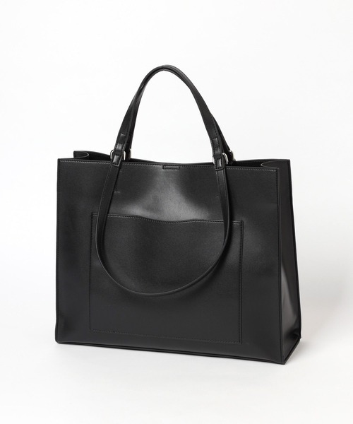 LEPSIM(レプシィム)の「フェイクレザー2WAY A4トートバッグ 960962(トートバッグ・レディース・アイボリー/ブラック・ONE SIZE)」の8枚目の写真