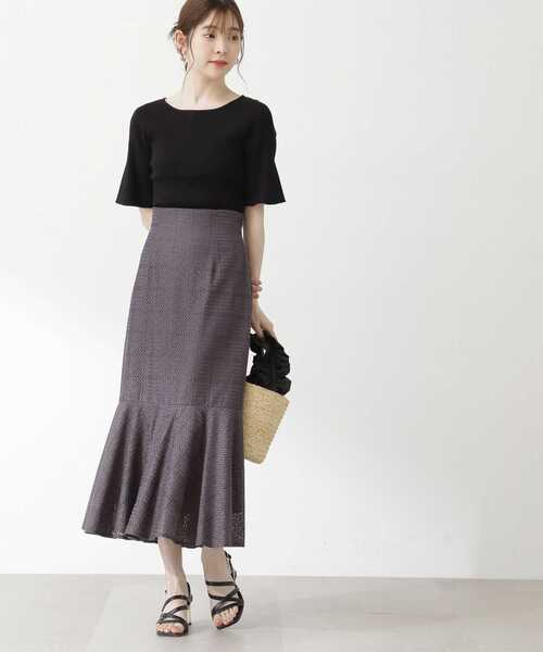 PROPORTION BODY DRESSING（プロポーションボディドレッシング）の「レースマーメイドスカート（スカート・レディース・ホワイト系その他/ライトグリーン/ダークグレー・MEDIUM/SMALL）」の16枚目の写真