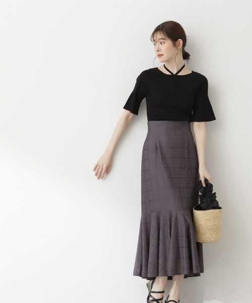 PROPORTION BODY DRESSING（プロポーションボディドレッシング）の「レースマーメイドスカート（スカート・レディース・ホワイト系その他/ライトグリーン/ダークグレー・MEDIUM/SMALL）」の7枚目の写真