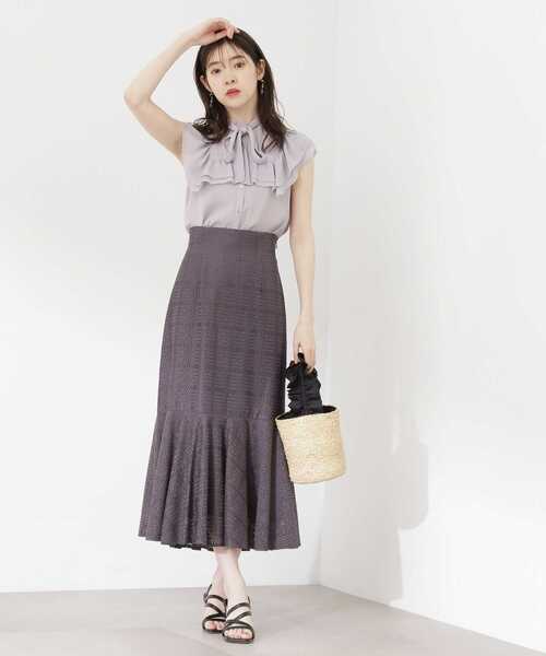 PROPORTION BODY DRESSING（プロポーションボディドレッシング）の「レースマーメイドスカート（スカート・レディース・ホワイト系その他/ライトグリーン/ダークグレー・MEDIUM/SMALL）」の10枚目の写真