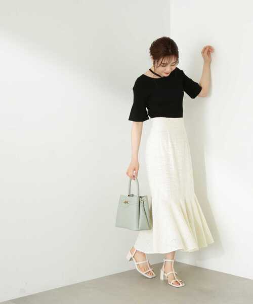 PROPORTION BODY DRESSING（プロポーションボディドレッシング）の「レースマーメイドスカート（スカート・レディース・ホワイト系その他/ライトグリーン/ダークグレー・MEDIUM/SMALL）」の8枚目の写真