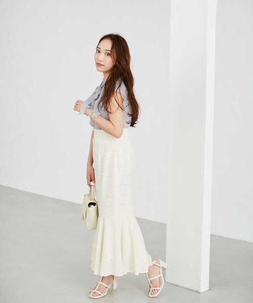 PROPORTION BODY DRESSING（プロポーションボディドレッシング）の「レースマーメイドスカート（スカート・レディース・ホワイト系その他/ライトグリーン/ダークグレー・MEDIUM/SMALL）」の22枚目の写真