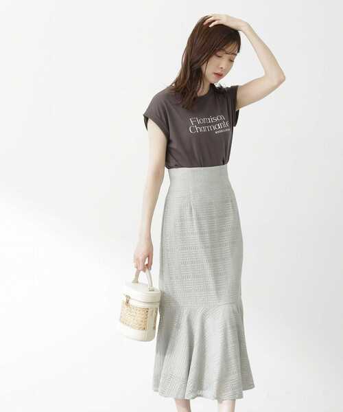 PROPORTION BODY DRESSING（プロポーションボディドレッシング）の「レースマーメイドスカート（スカート・レディース・ホワイト系その他/ライトグリーン/ダークグレー・MEDIUM/SMALL）」の9枚目の写真