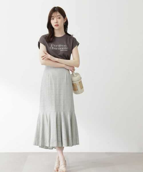 PROPORTION BODY DRESSING（プロポーションボディドレッシング）の「レースマーメイドスカート（スカート・レディース・ホワイト系その他/ライトグリーン/ダークグレー・MEDIUM/SMALL）」の6枚目の写真