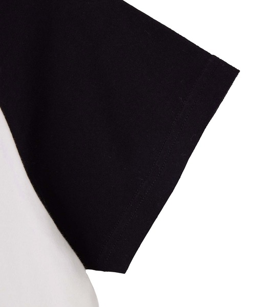 X-girl（エックスガール）の「WINGS ＆ HEART RAGLAN SLEEVE BABY TEE（Tシャツ/カットソー・レディース・ライトパープル/ホワイト/ブラック・M/S）」の9枚目の写真